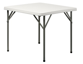 Mesa quadrada dobrável 86 cm