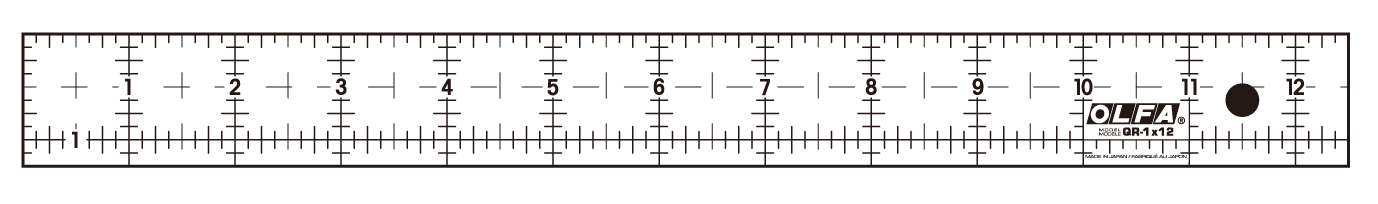 RÉGUA QR- 1X12 POLEGADAS